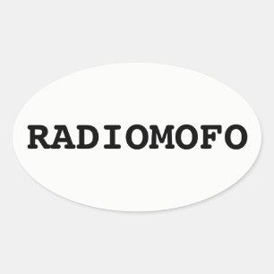 RadioMofo Sticker! Ovaler Aufkleber