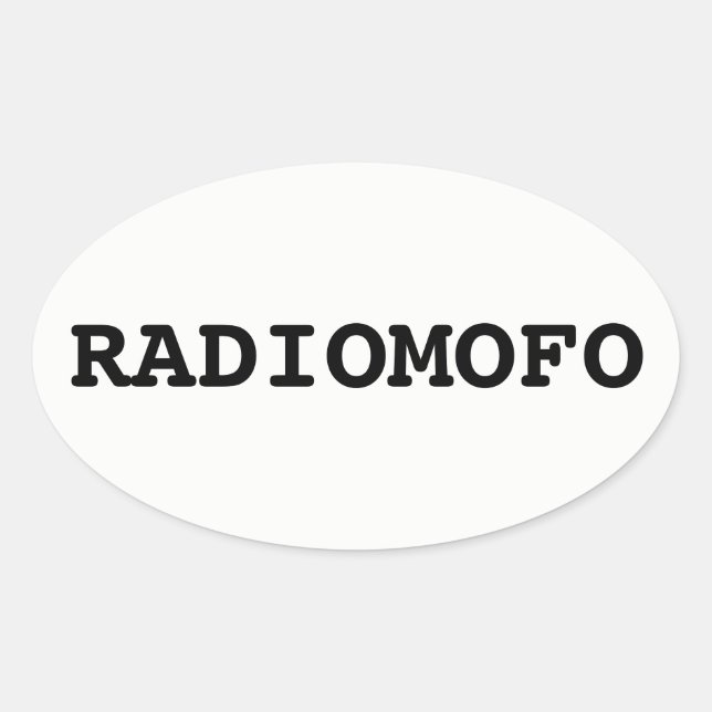 RadioMofo Sticker! Ovaler Aufkleber (Vorderseite)