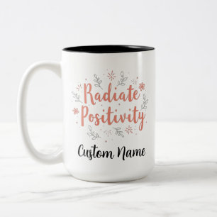 Radiopositive Radioaktivität Floral Sunray Persona Zweifarbige Tasse