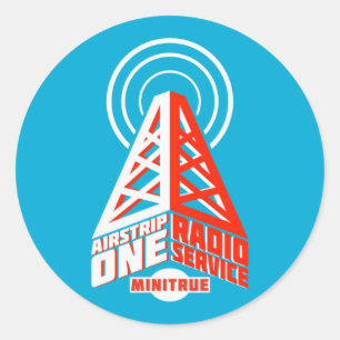 Radioservice-Aufkleber des Startstreifen-einer Runder Aufkleber