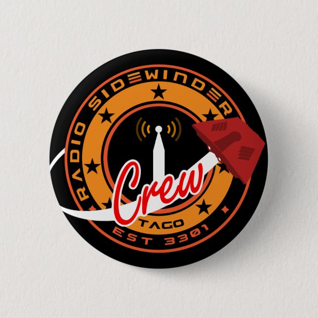 Radiosidewinder-Crew-Abzeichen/-knopf Button (Vorderseite)