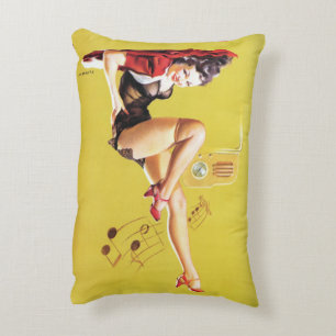 Radiospiel-Vintages Button oben Zierkissen