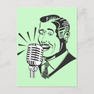 Radiosprecher Postkarte