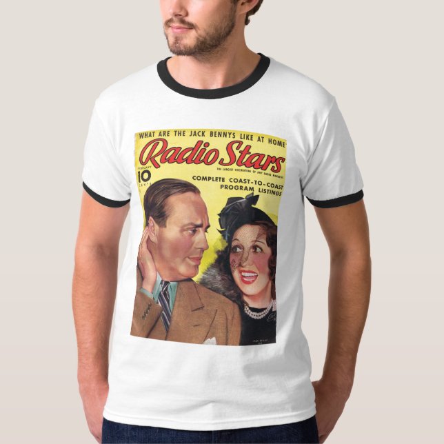 RADIOsterne 1938 Jack Benny Mary Livingston T-Shirt (Vorderseite)