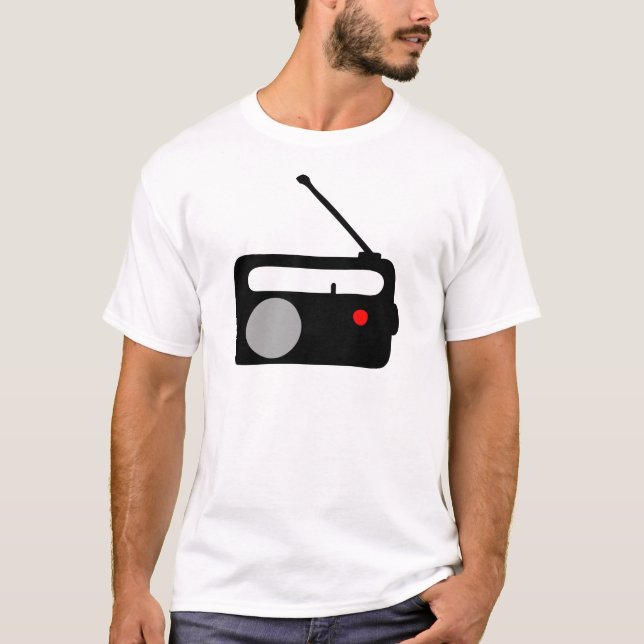 RADIOtransistor-SCHWARZ-SYMBOL T-Shirt (Vorderseite)