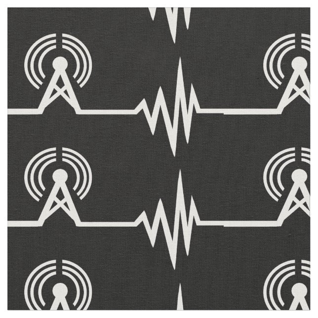 Radioübermittler-Frequenz-Welle zeichnet Gewebe Stoff (Nahaufnahme)