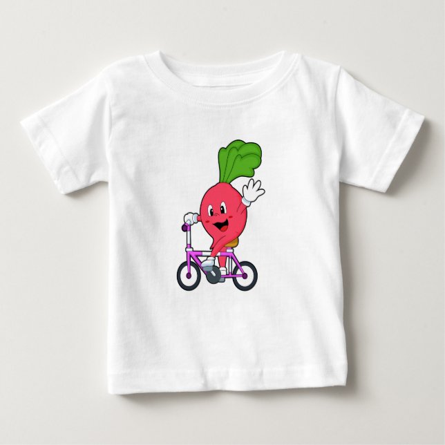 Radisch mit Fahrrad Baby T-shirt (Vorderseite)