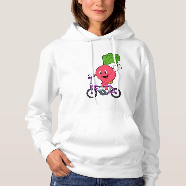 Radisch mit Fahrrad Hoodie (Vorderseite)
