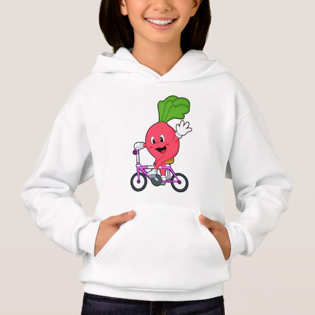 Radisch mit Fahrrad Hoodie (Vorderseite)