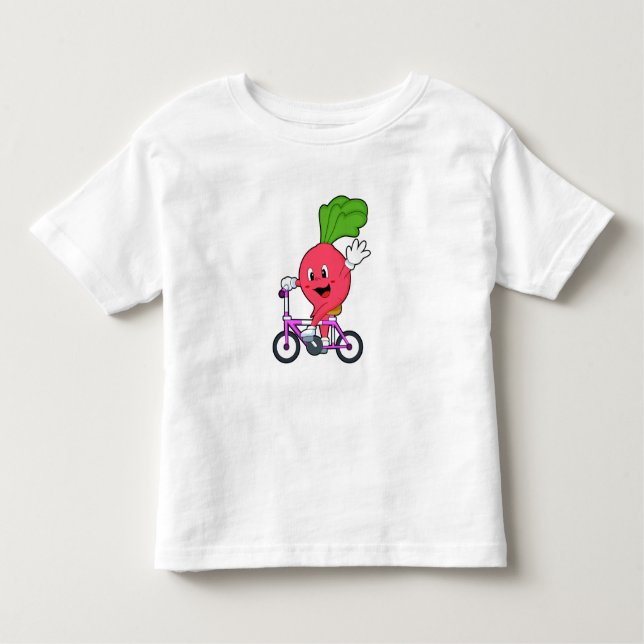 Radisch mit Fahrrad Kleinkind T-shirt (Vorderseite)