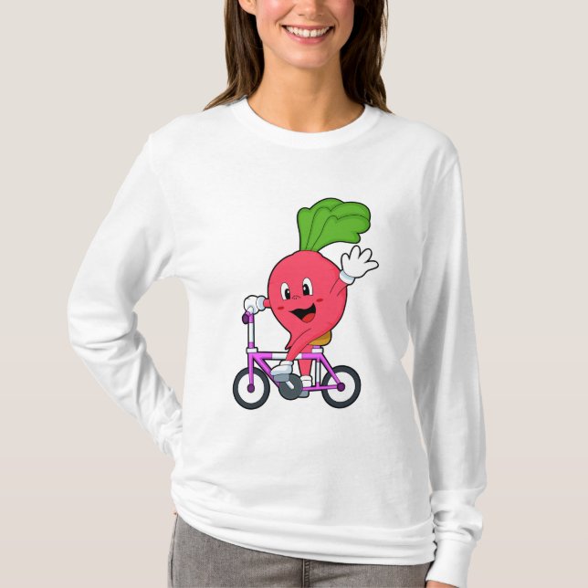 Radisch mit Fahrrad T-Shirt (Vorderseite)