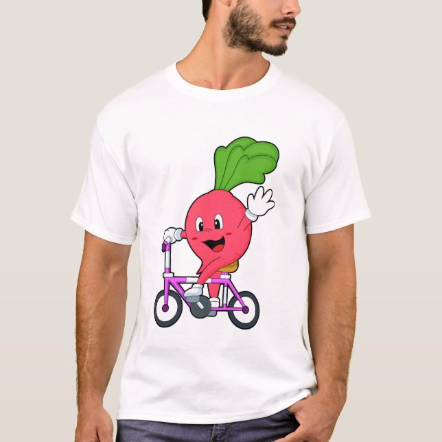 Radisch mit Fahrrad T-Shirt (Vorderseite)