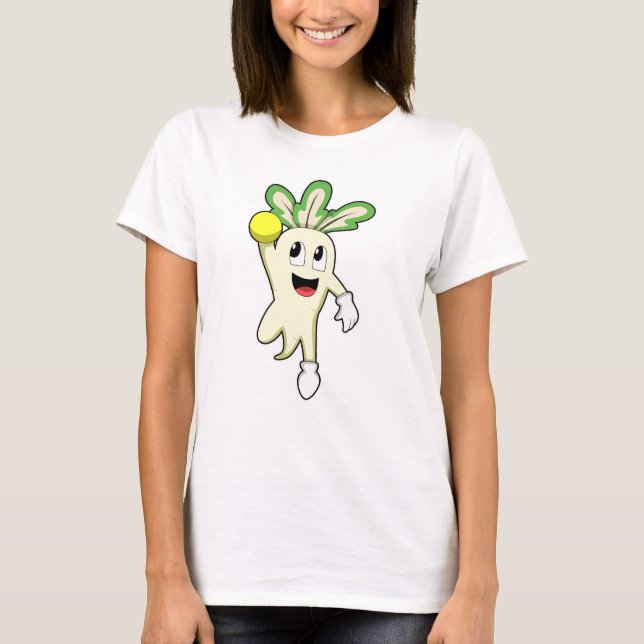 Radish at Handball player with Handball T-Shirt (Vorderseite)