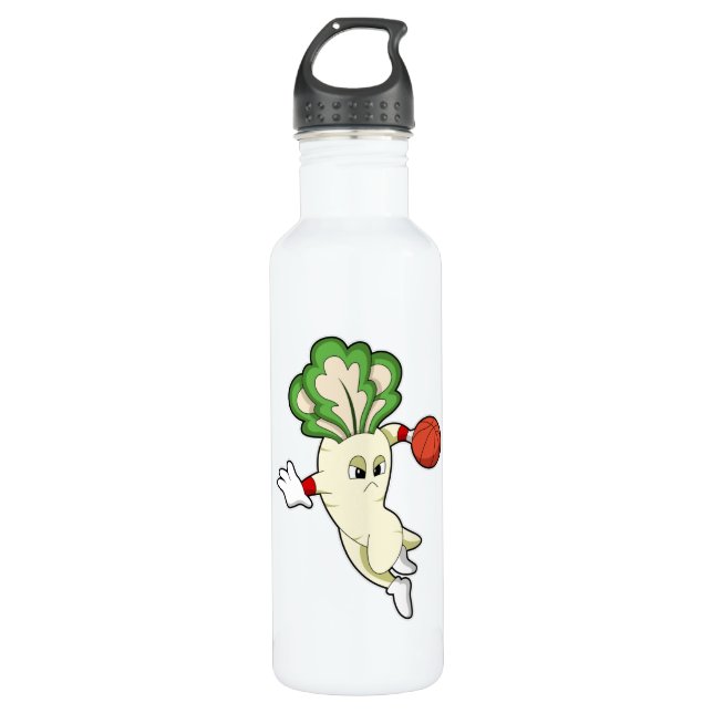 Radish beim Basketball Sports Edelstahlflasche (Vorderseite)