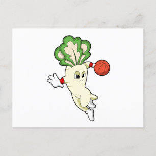 Radish beim Basketball Sports Postkarte