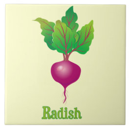 Radish Illustration Decorative Kitchen Accent Tile Fliese