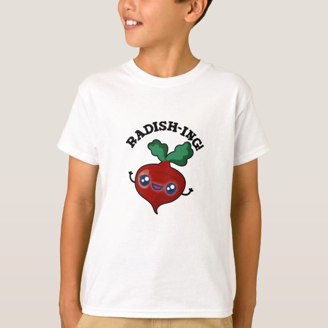 Radish-ing Funny Veggie Radish Pun T-Shirt (Vorderseite)