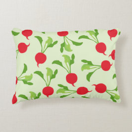 Radish Red Green Pattern Dekokissen