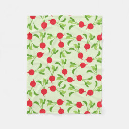 Radish Red Green Pattern Fleecedecke
