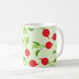 Radish Red Green Pattern Kaffeetasse