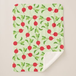 Radish Red Green Pattern Sherpadecke