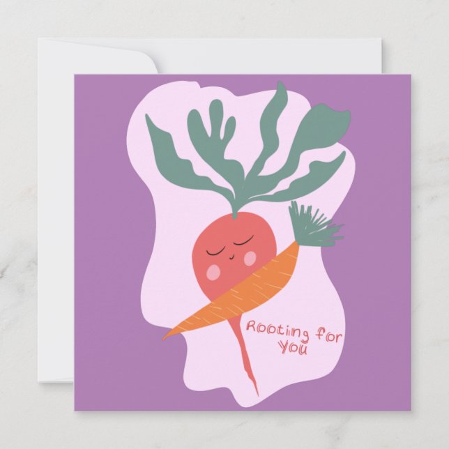 Radish und Carrot werden gut Postkarte (Vorderseite)