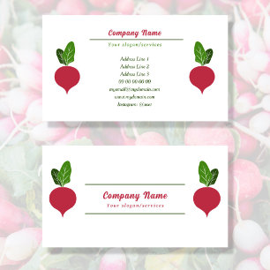 Radish Vegematerial Business Card Visitenkarte