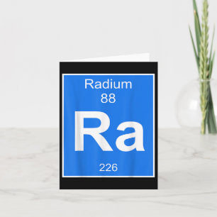 Radium-Element-Kostüm Periodensystem Chemie Spaß Karte