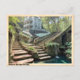 Radium Springs Georgia Vintage Travel Postkarte