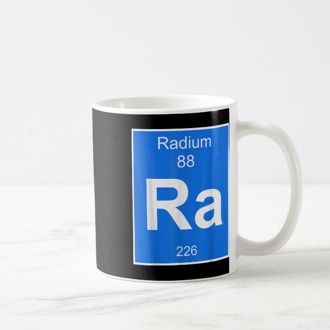 Radiumelement-Kostüm Periodische Tischchemie Fu Kaffeetasse (Rechts)