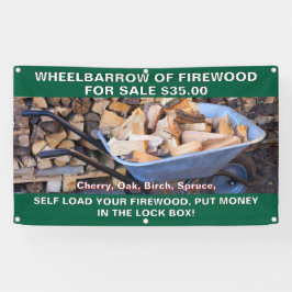 Radkarren aus Brennholz für den Verkauf rustikal a Banner