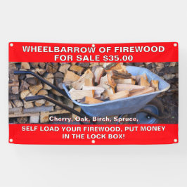 Radkarren aus Brennholz für den Verkauf rustikal a Banner