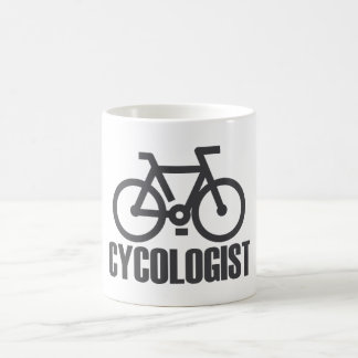 Radkologe, der eine Therapie benötigt - Radfahren Kaffeetasse