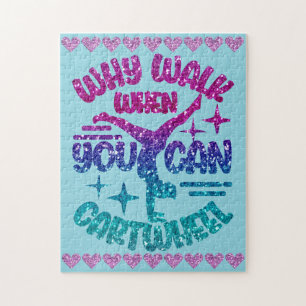 Radliebhaberin Pastell Magenta Lila Türkis Puzzle