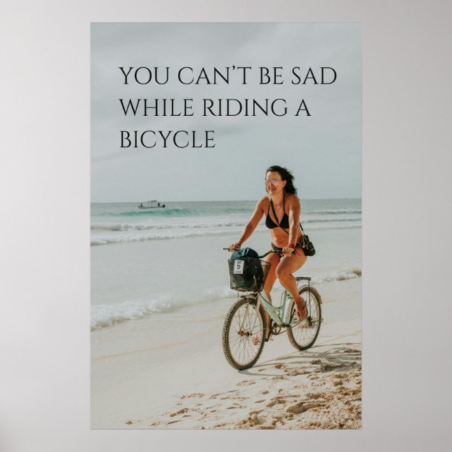 Radmotivation - Beach Bike Ride, individuell einst Poster (Vorne)