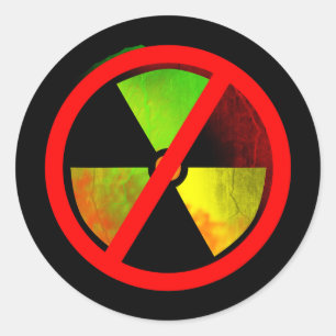 Radoactive Grunge Anti-Nuklear Symbol Aufkleber