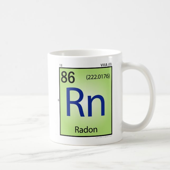Radon- (Rn)Element-Tasse Tasse (Rechts)