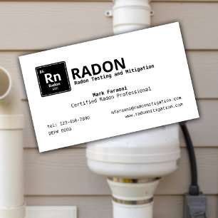 Radon Testing and Mitigation Company Visitenkarte