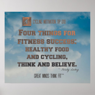 Radposter mit blauem Himmel und Zitat 2010 Poster