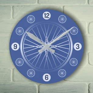 Radräder blau runde wanduhr