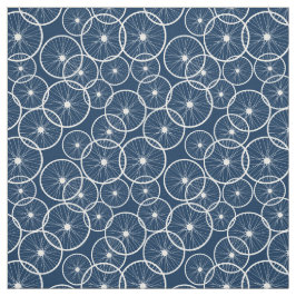 Radräder Blau-Weiß-Muster Stoff