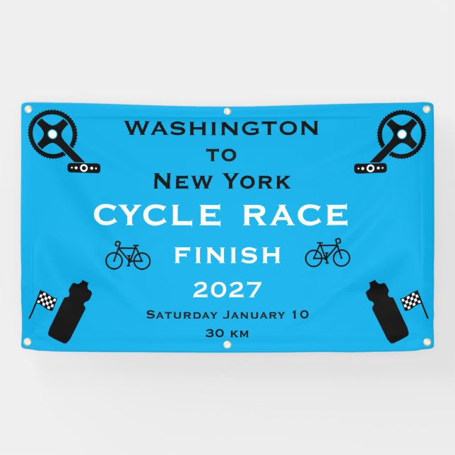 Radrennen Ziel Banner (Horizontal)