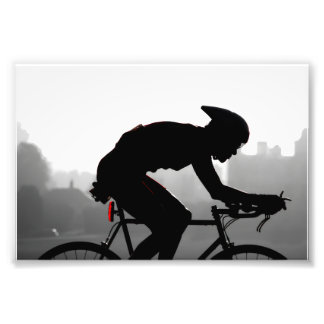 Radrennfahrer – Schwarz-Weiß-Urban-Fotografie Fotodruck