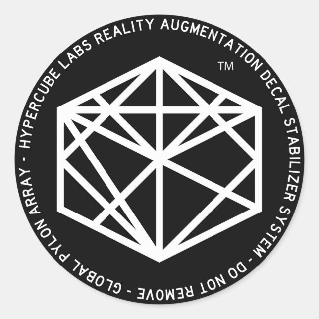 RADS Hypercube Reality Augmentation Decalsystem Runder Aufkleber (Vorderseite)