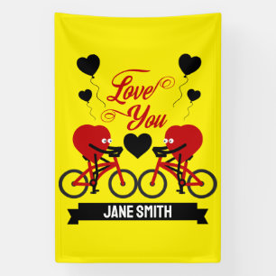 Radsport-Paar romantisches Geschenk Banner