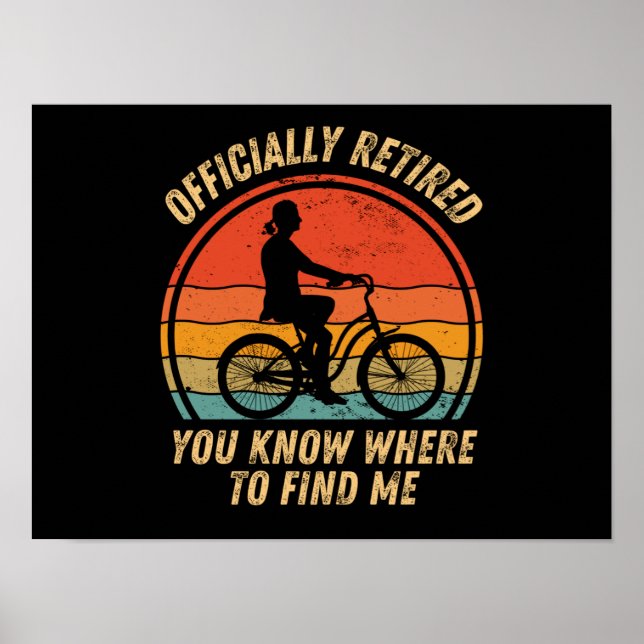 Radsportler in Ruhestand Poster (Vorne)