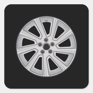 Radstand Quadratischer Aufkleber