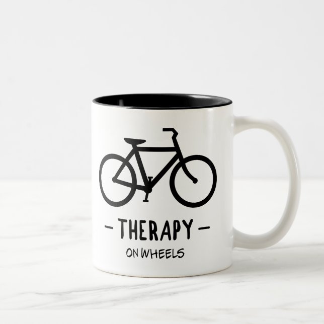 Radtherapie Zweifarbige Tasse (Rechts)