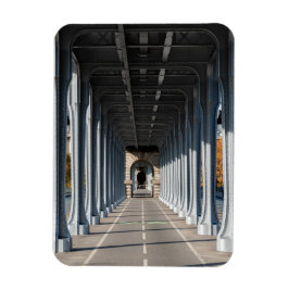 Radweg auf dem Steg Bir-Hakeim - Paris, Frankreich Magnet