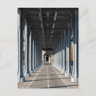 Radweg auf der Pont Bir-Hakeim - Paris, Frankreich Postkarte